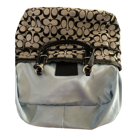 Coach signature c black and gray handbag - Picture 4 of 8